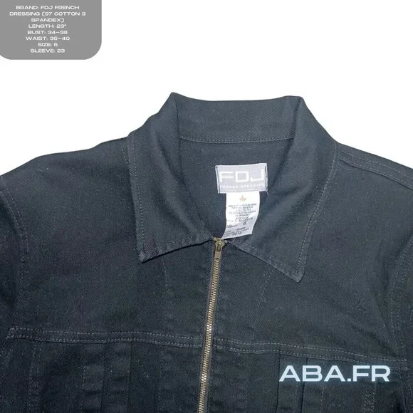 FDJ Black Jean Jacket - Picture 5 of 5